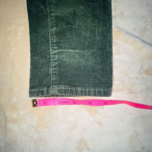 AG Adriano Goldschmeid THE STEVIE ANKLE Green Corduroy Pants 27R Fits 28x28 - Picture 10 of 15